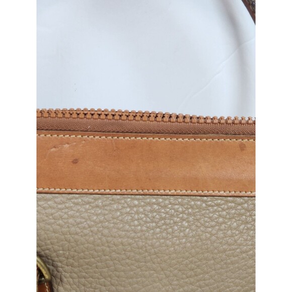 Dooney & Bourke Vintage Pebble Leather Bag Cream Brown Purse Handbag USA - Picture 2 of 16